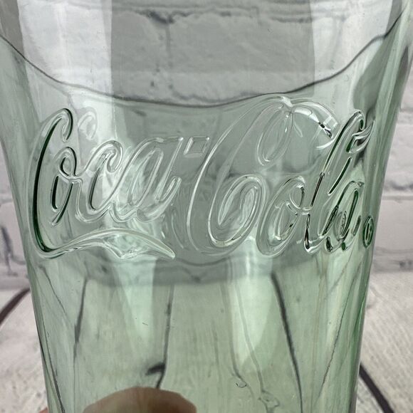 Vintage Coca-Cola 6 1/2" Green Libbey Flared Drinking Glass Tumbler 16oz Heavy - Picture 5 of 7
